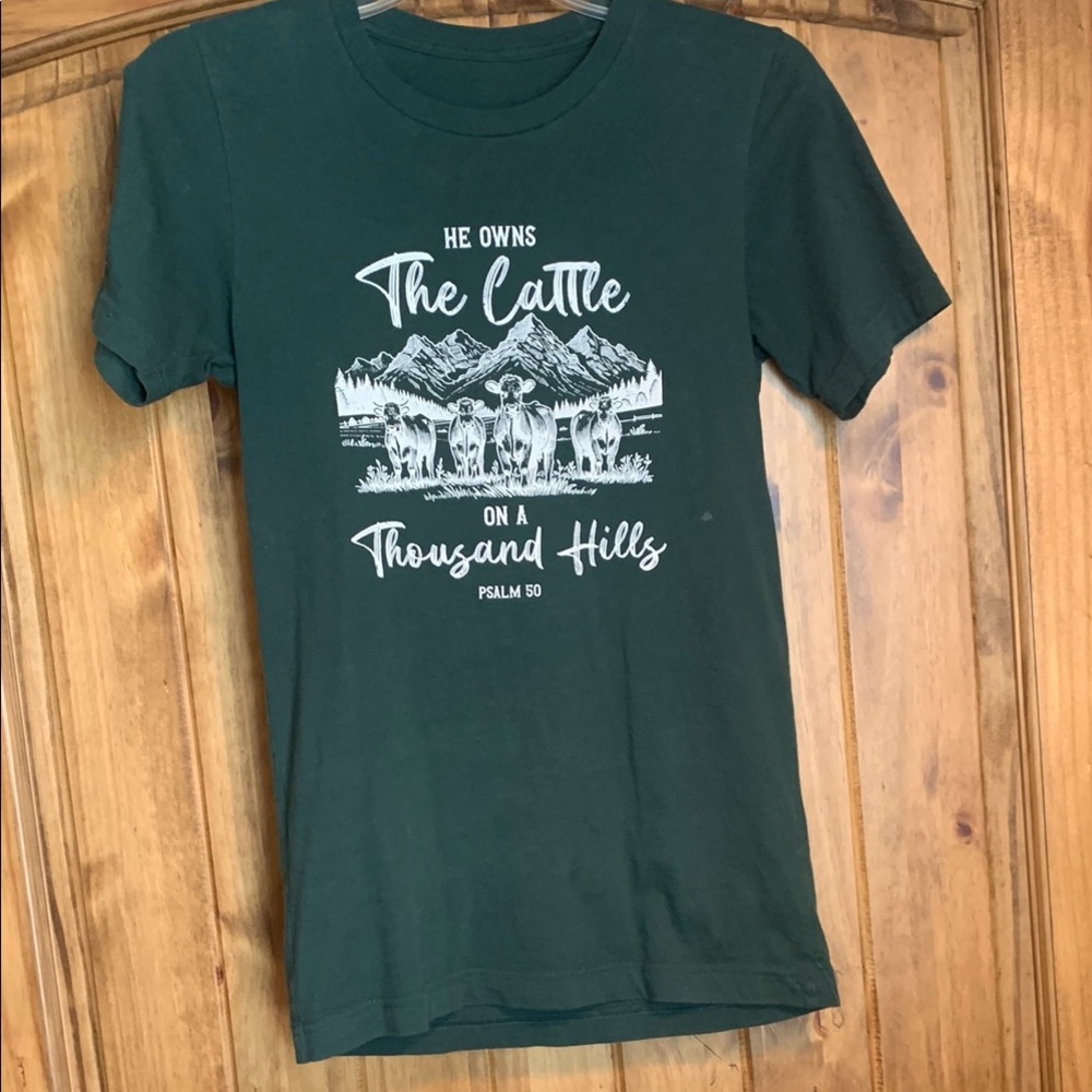 Bella Canvas Green and White Short Sleeve Tee